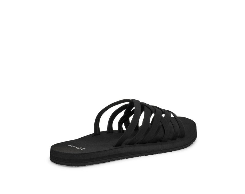 Sanuk Rio Slide Women's Flip Flops Black | Canada 102GSO